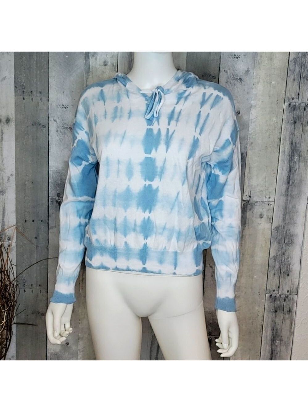 John+Jenn Tie Dye hooded fine knit sweather